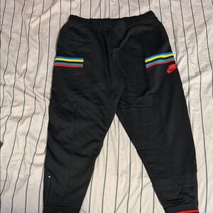 Nike Black Joggers with Multicolor Accents